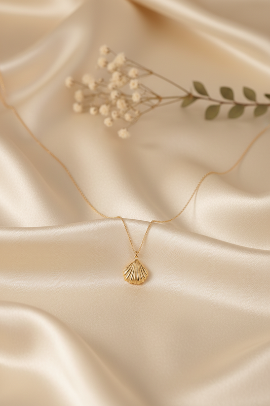 Collar Concha Dorada - Plata