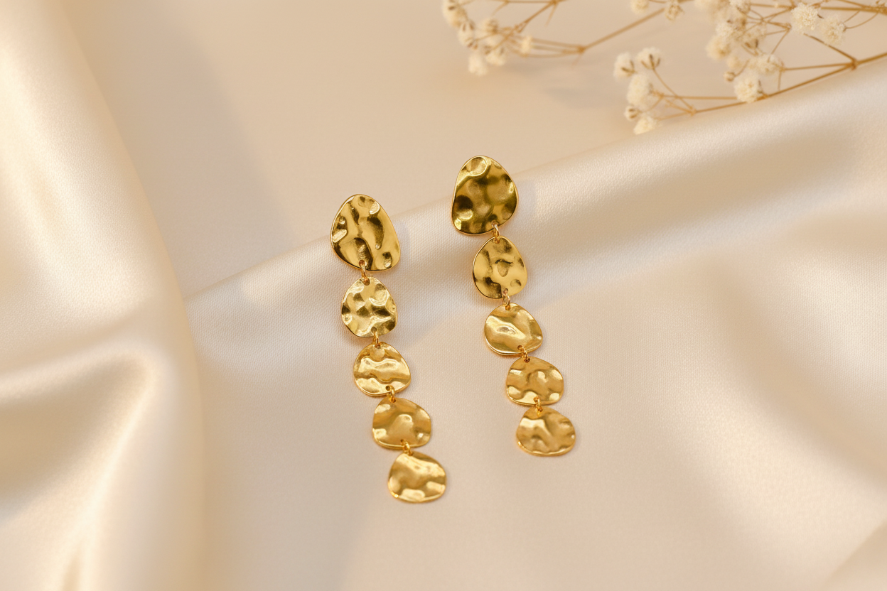 Pendientes Cascada Martillada