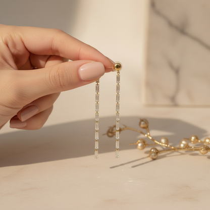 Pendientes Columna de Cristal