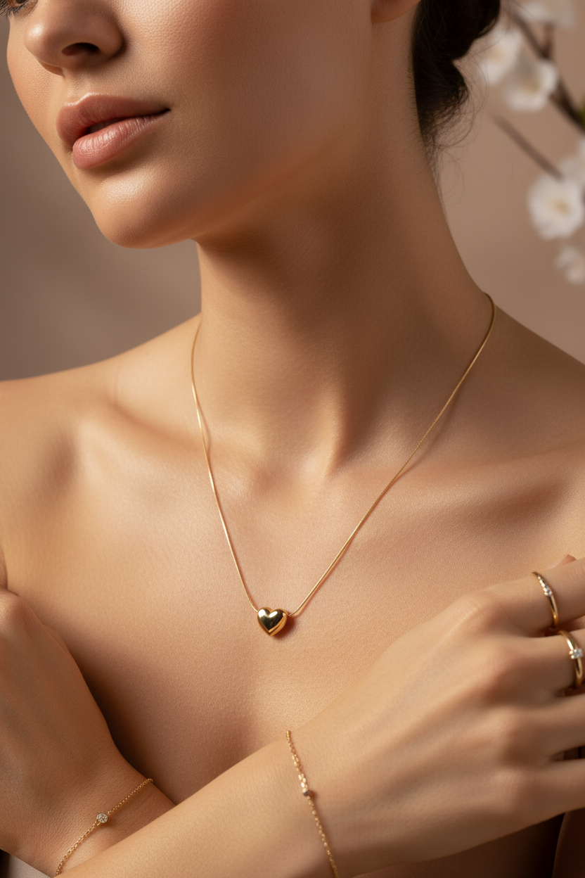 Collar Corazón Dorado