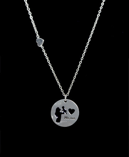 COLLAR MADRE Y BEBÉ CELESTE