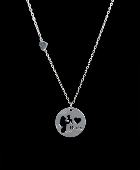 COLLAR MADRE Y BEBÉ CELESTE