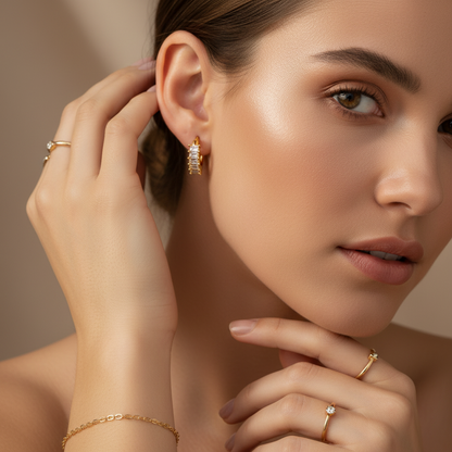 Pendientes Destello Baguette