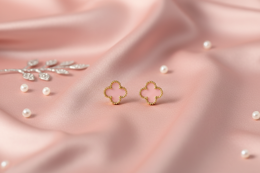 Pendientes Trébol Rosa Aura