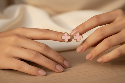 Pendientes Trébol Rosa Aura