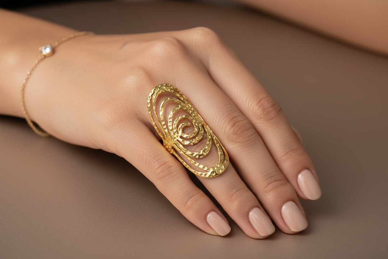 ANILLO ESPIRAL MOTEADO