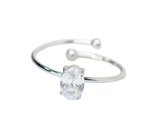 ANILLO SOLITARIO OVALADO